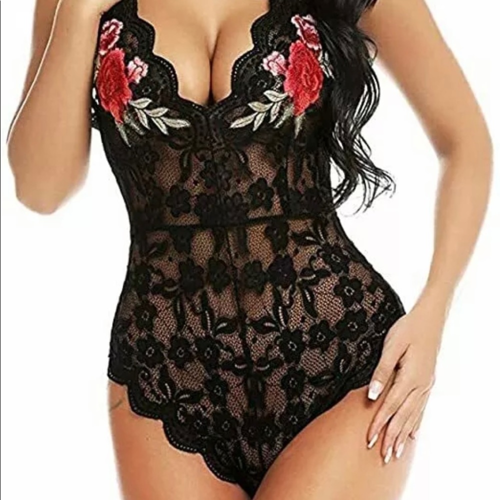 Sexy Women's Lingerie Floral Lace Sleepwear Underwear Dress See Thru Bab…